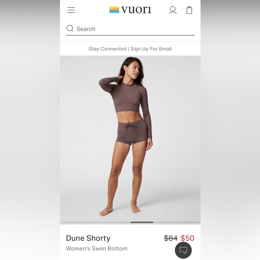Vuori Dune Shorty women’s swim bottoms